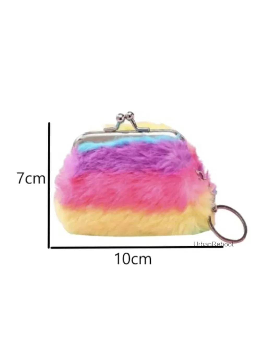 Plush Mini Coin Purse Kiss-Lock Pouch Keybag Wallet Gift